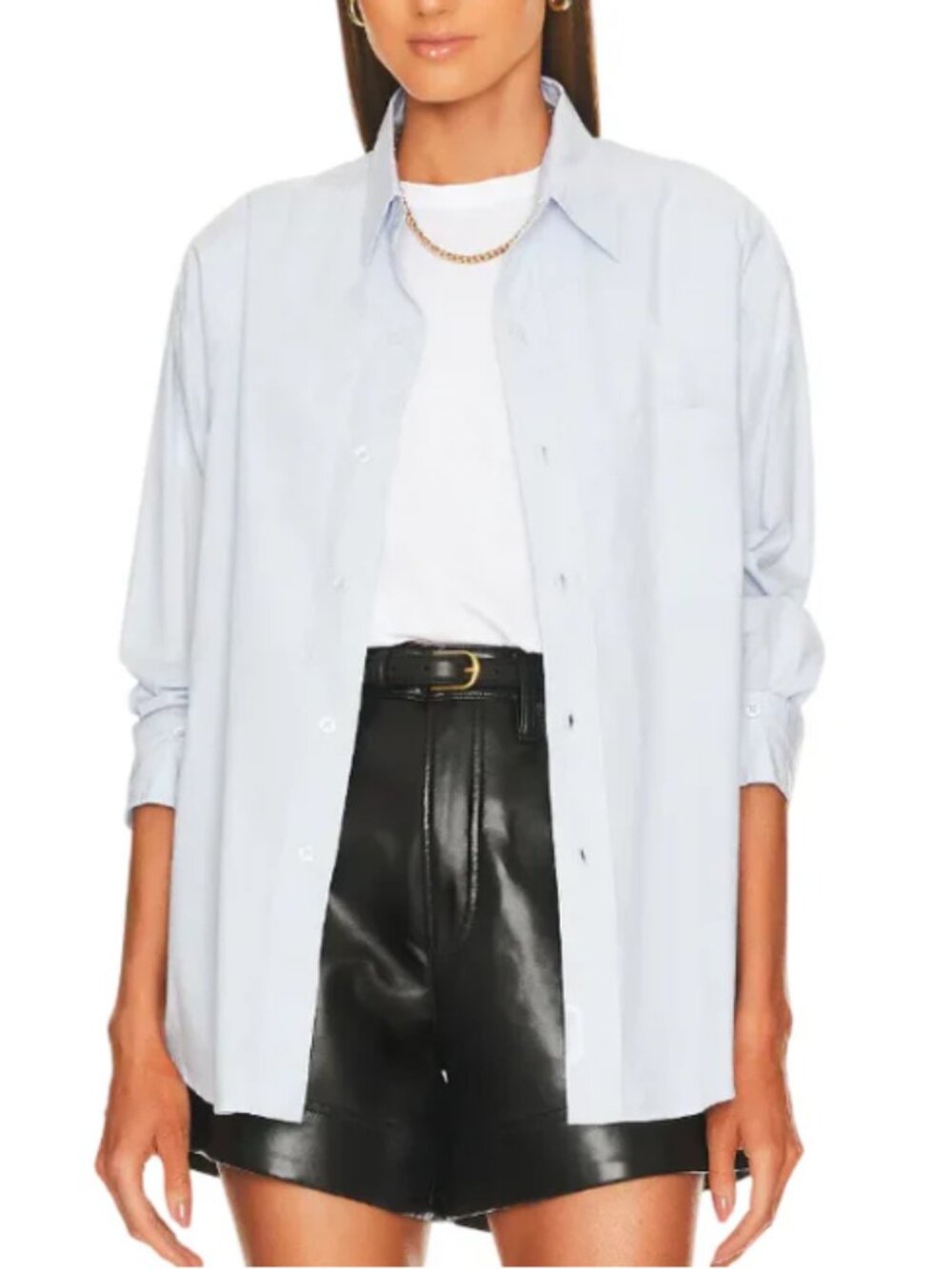 Citizens of Humanity Kayla Oversized Denim Shirt Lyocell Comet Blue XL